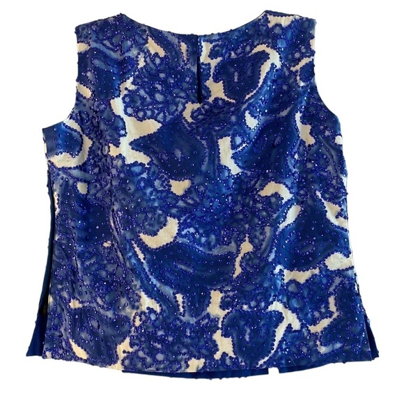 Gorgeous 2 piece dress blue ivory with sequins from a boutique in Saint Thomas M - Picture 2 of 15